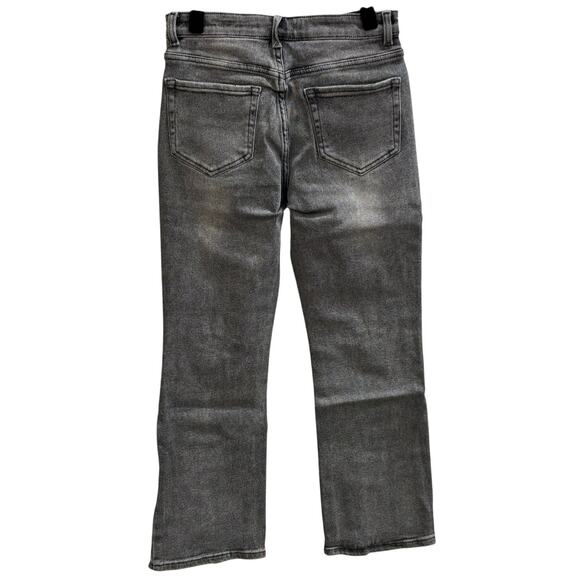 tractr Button Me Up High Rise Crop Grey Jeans Size 4/27 - Picture 2 of 6